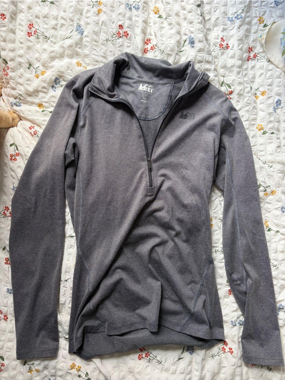 REI Women's Dark Heather Gray Half-Zip Pullover